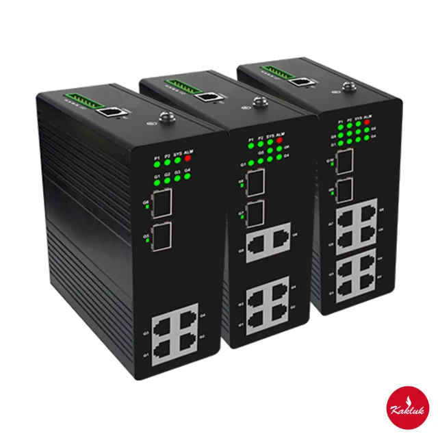 4/6/8× GE + 2× SFP, L3 yönetilebilir